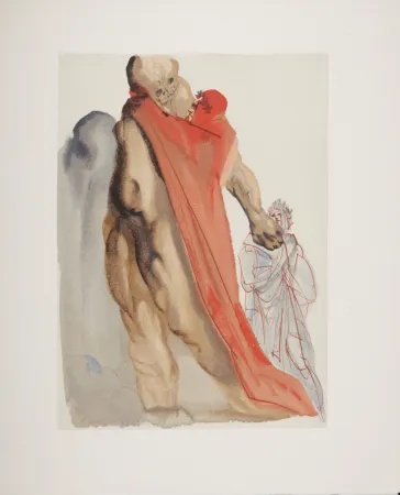 Xilogravura Dali - Les reproches de Virgile, 1963