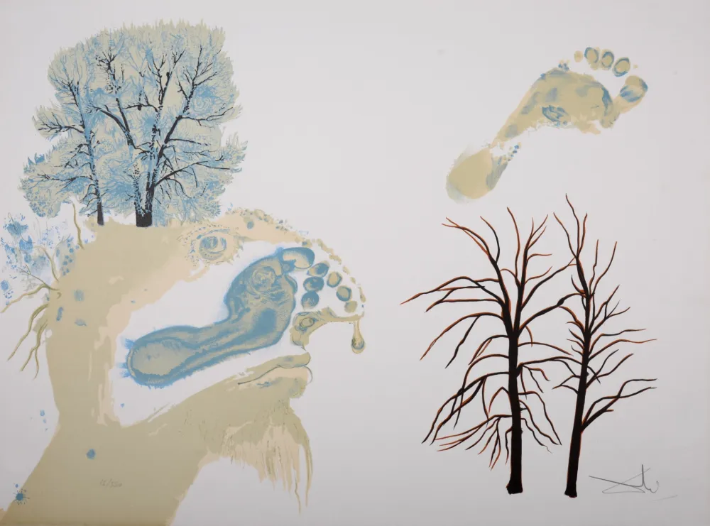 Litografia Dali - Les Saisons - Winter 