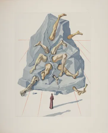 Xilogravura Dali - Les Simoniaques, 1963