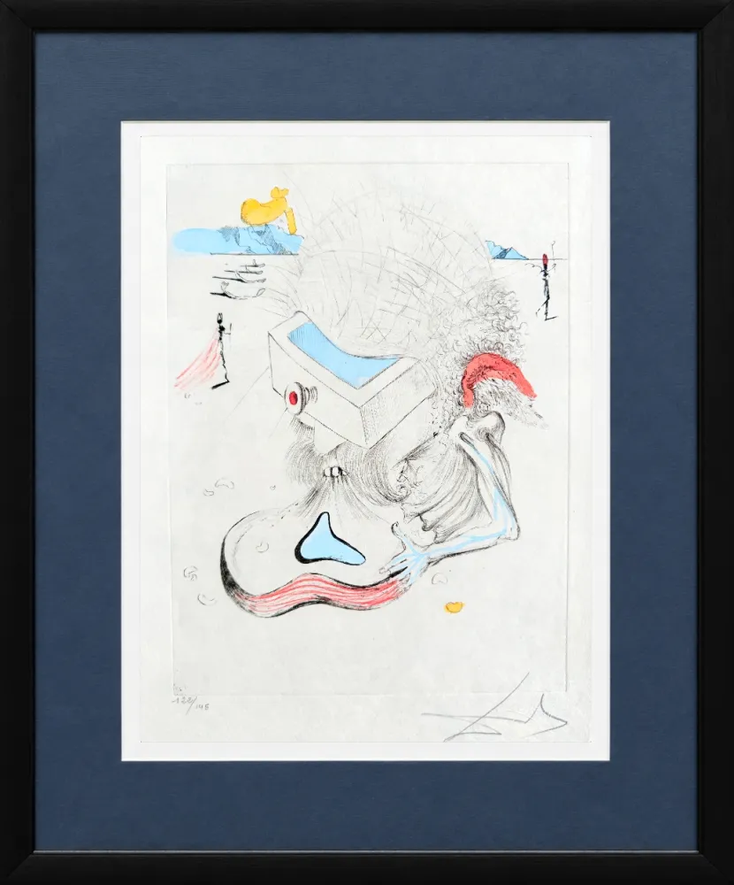 Gravura Dali - Les Tiroirs (Head with Drawer)