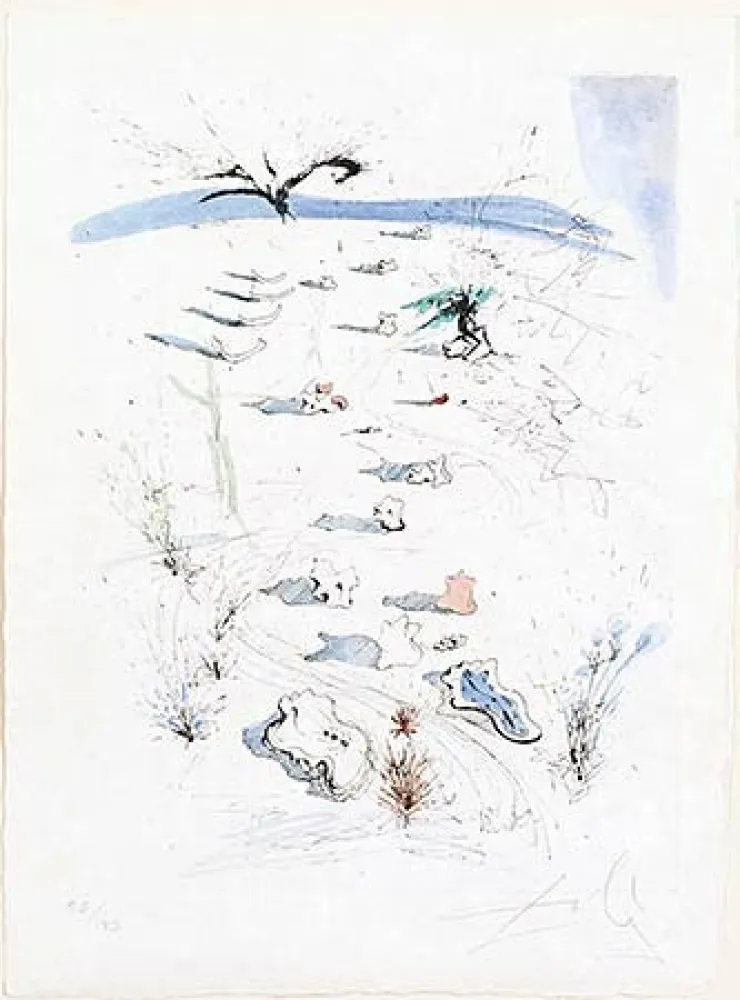 Gravura Dali - Les Tranches (The Trenches)