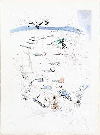 Gravura Dali - Les Tranches (The Trenches)