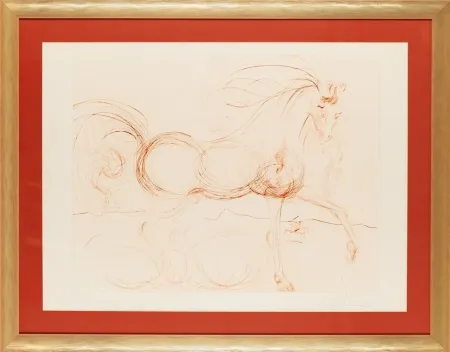 Água-Forte Dali - L'Etalon Blanc (Hommage au cheval)