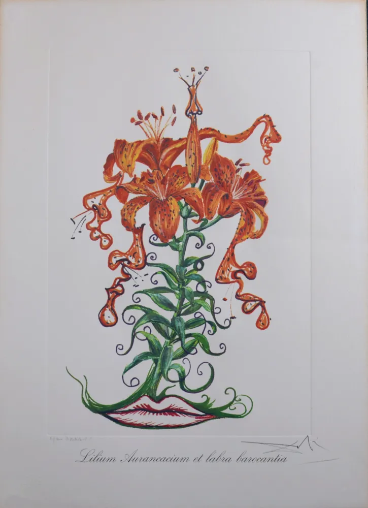 Múltiplo Dali - Lilium Aurancacium et labra barocantia, 1972 - Hand-signed!