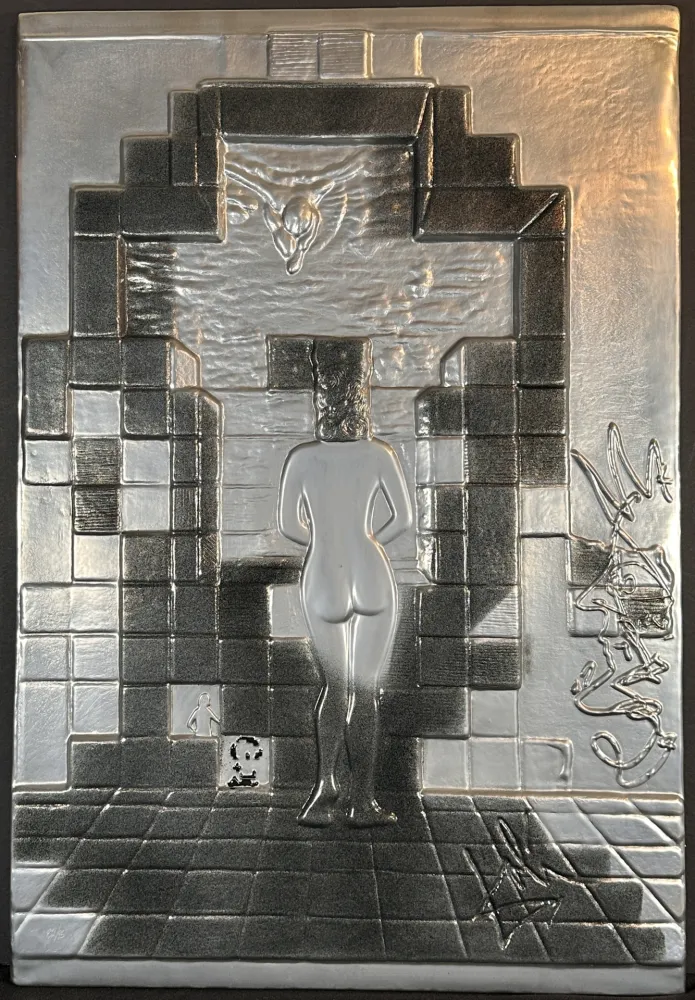 Múltiplo Dali - LINCOLN IN DALIVISION Platinum Bas Relief 
