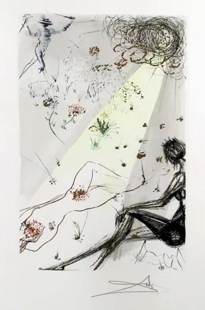 Gravura Dali - Looke not upon mee that I am blacke from Song of Songs of Solomon portfolio