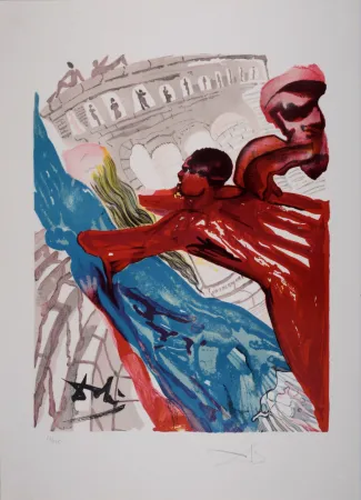 Litografia Dali - Mais ô belle Dionée..., from Ovide L'art D'aimer - Hand-signed - Large size