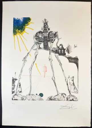 Gravura Dali - Memories of Surrealism Space Elephant