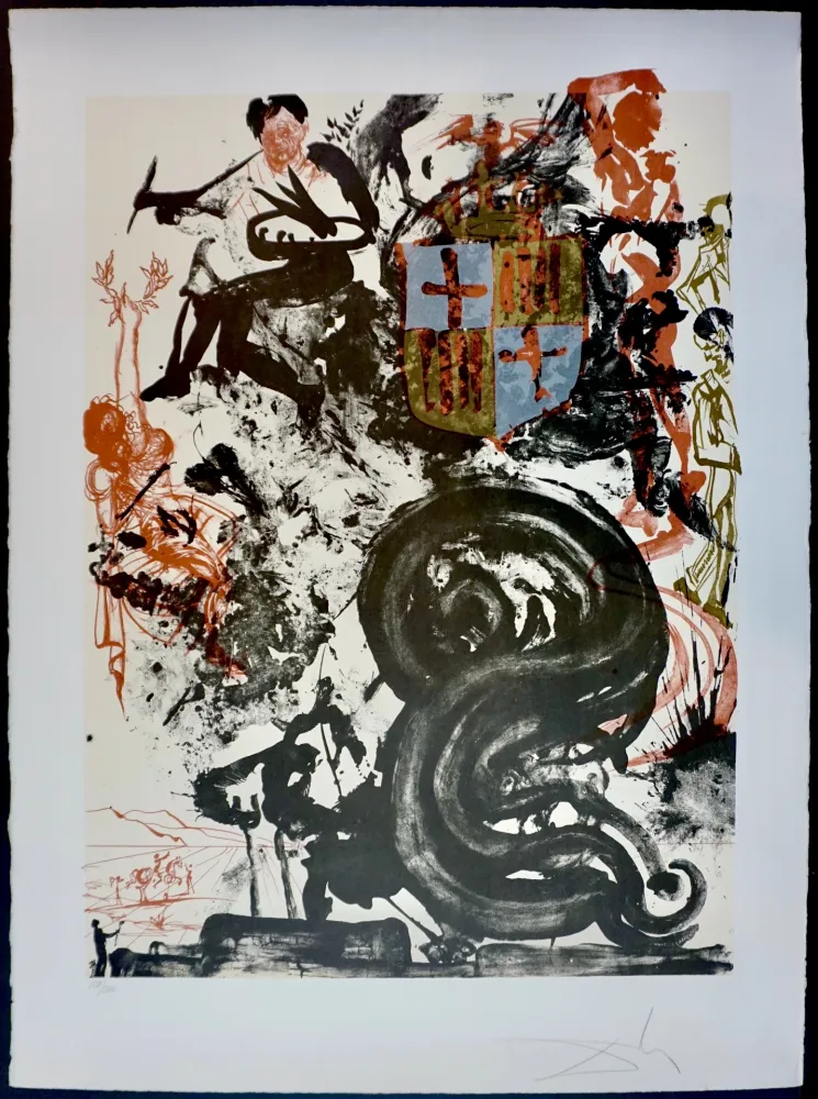 Litografia Dali - Monument To Picasso