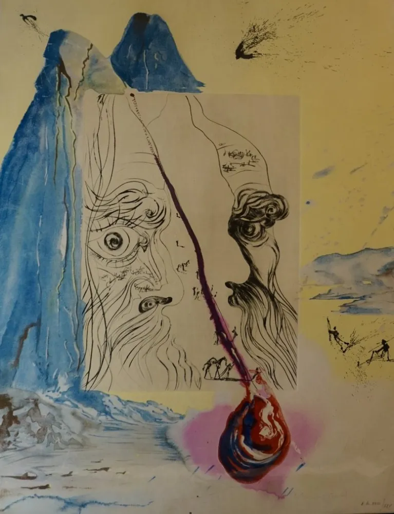 Gravura Dali - Moses and Monotheism The Tear of Blood