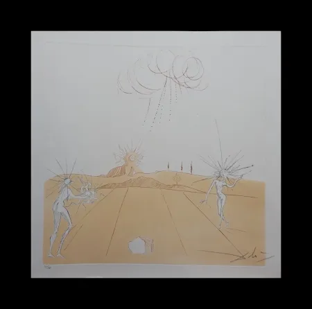Gravura Dali - Neuf Paysages Paysage avec Figures-Soleil from Sun