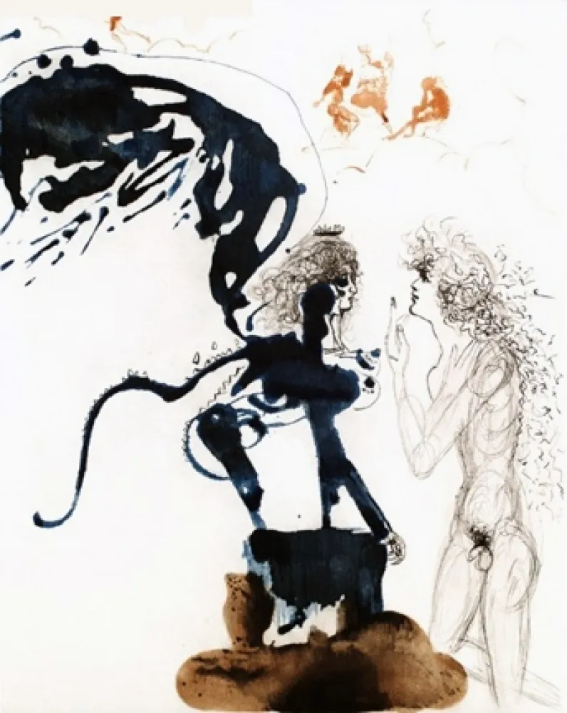 Gravura Dali - Oedipe et le Sphinx (Oedipus and the Sphinx)