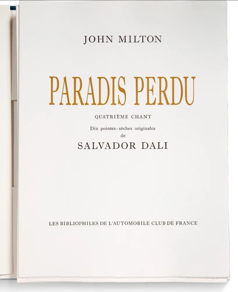 Livro Ilustrado Dali - Paradis Perdu/ Milton