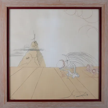 Gravura Dali - Paysage fossile imaginaire, 1968/1980 - Hand-signed