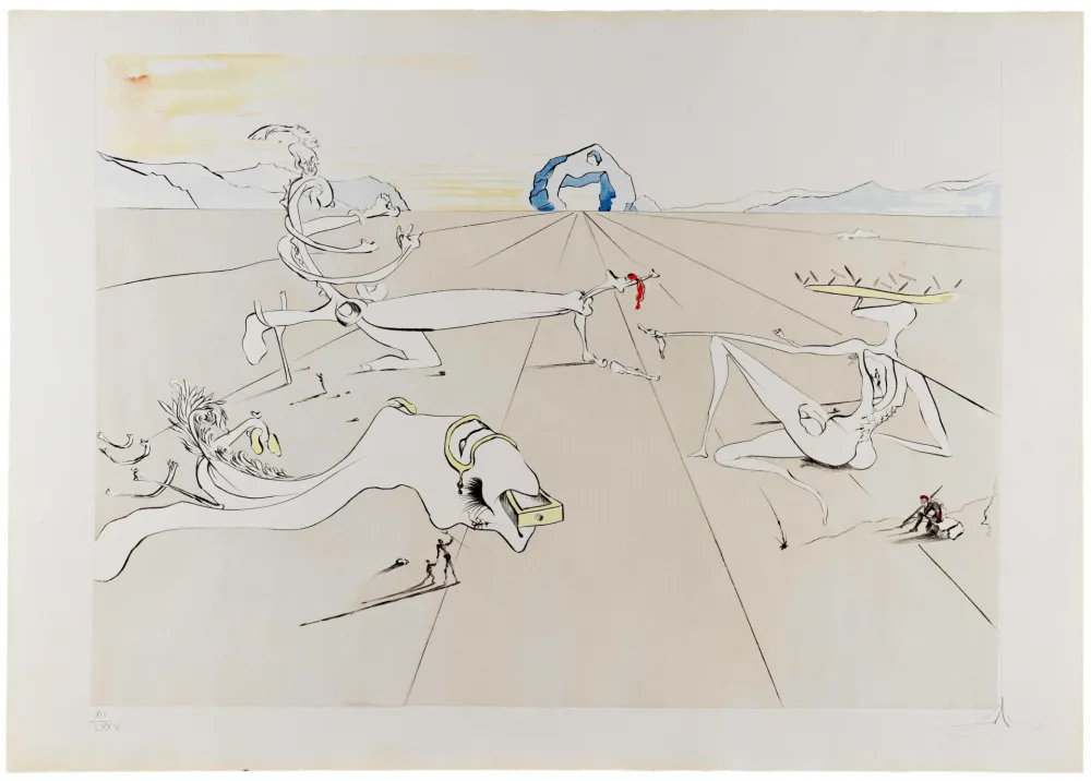 Gravura Dali - Paysage Surréaliste