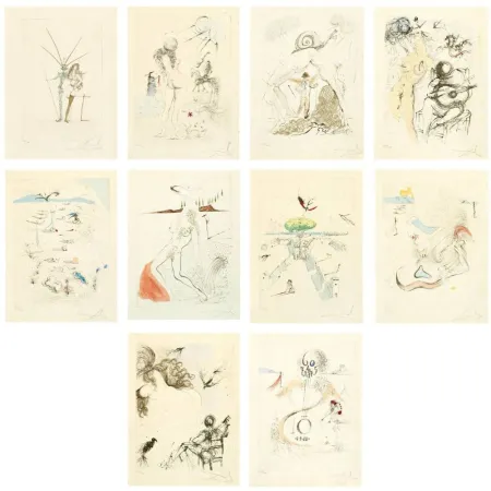 Água-Forte Dali - Poèmes secrets d'Apollinaire