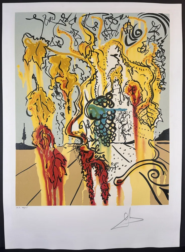 Litografia Dali - Portrait of Autumn