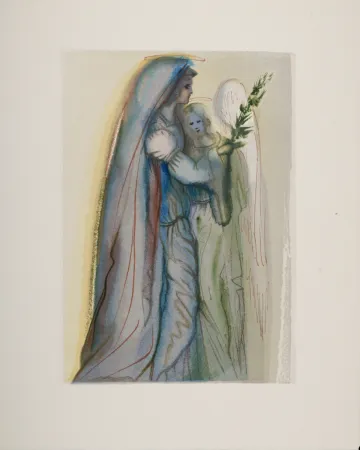 Xilogravura Dali - Préparation à la prière finale, 1963