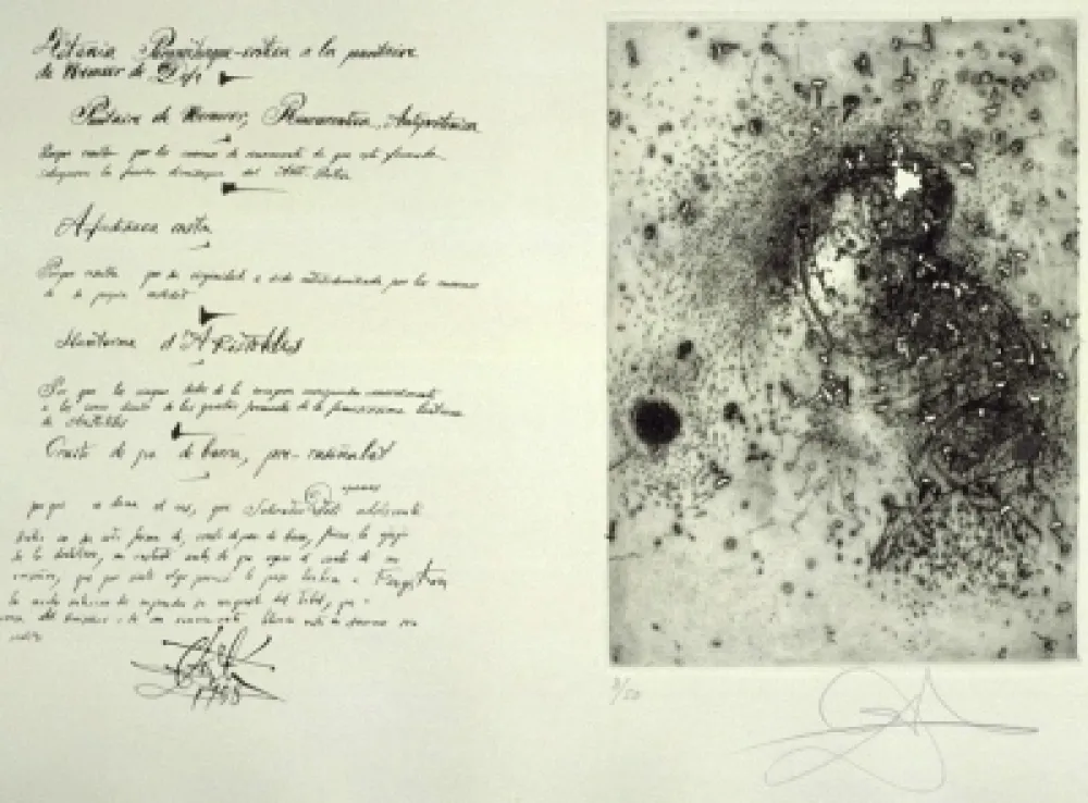 Gravura Dali - Puntaire de Vermeer (La Dentellière)