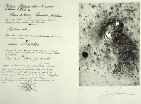 Gravura Dali - Puntaire de Vermeer (La Dentellière)