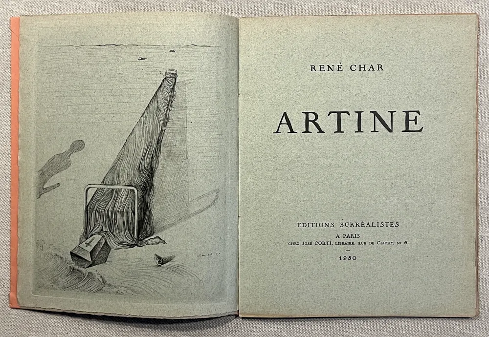 Livro Ilustrado Dali - René Char. ARTINE. Avec une gravure de Salvador DALI (1930)