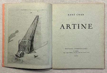 Livro Ilustrado Dali - René Char. ARTINE. Avec une gravure de Salvador DALI (1930)