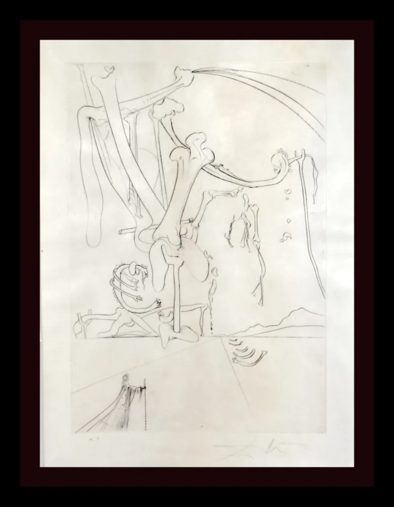 Gravura Dali - Roi, je t’attends a Babylone Des Rois Pendus aux Arbes...