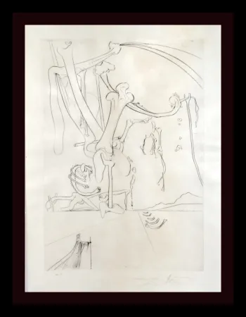 Gravura Dali - Roi, je t’attends a Babylone Des Rois Pendus aux Arbes...