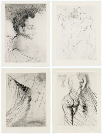 Livro Ilustrado Dali - Ronsard : LES AMOURS DE CASSANDRE. 18 pointes-sèches originales (1968)