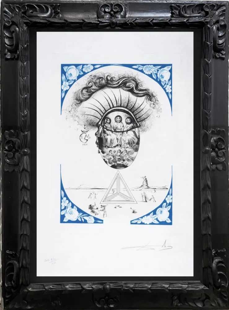 Gravura Dali - Sainte Trinité  Sainte Persistance de la mémoire