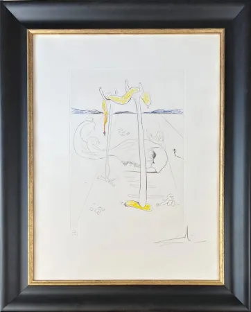 Ponta-Seca Dali - Salvador Dalí (1904-1989) - Color drypoint etching on Arches paper - 1973