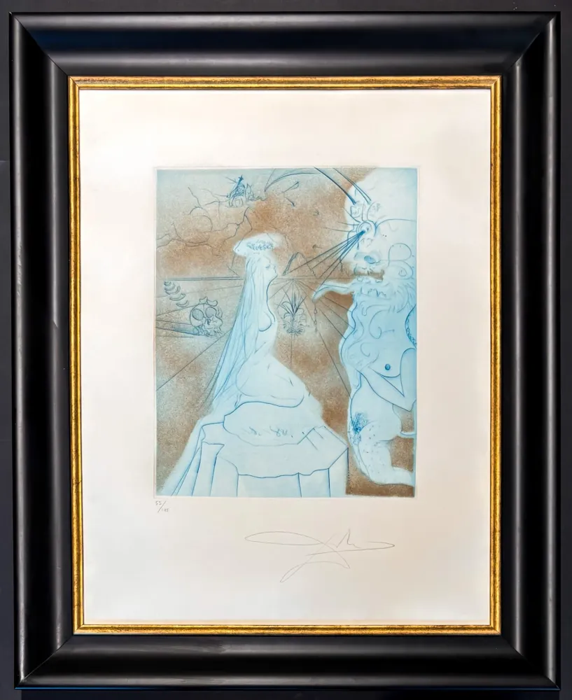 Gravura Dali - Salvador Dalì (1904-1989) - Femme a coussin - Drypoint, etchings - 1969