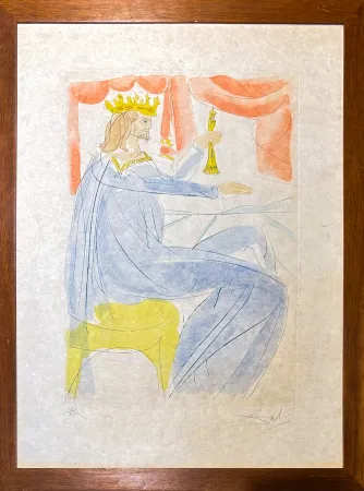 Ponta-Seca Dali - Salvador Dalí (1904-1989) - King Solomon - drypoint, etching - 1975