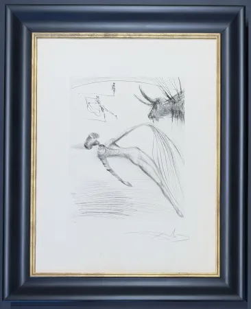 Ponta-Seca Dali - Salvador Dalí  (1904-1989) - La cogida y la muerte - Drypoint, etching on Arches paper - 1973