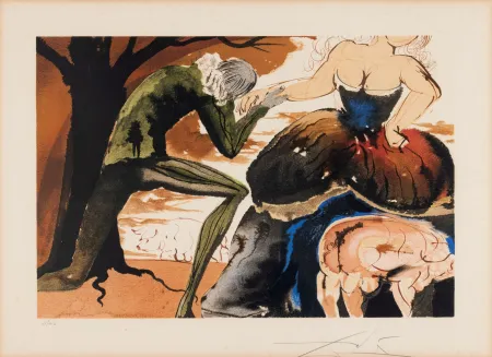 Litografia Dali - Salvador Dalí (1904–1989) - Le baise-maine - Lithograph on paper - 1971