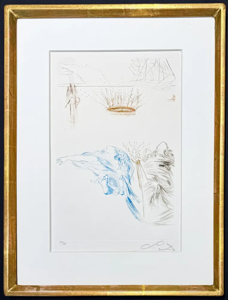 Gravura Dali - Salvador Dalí (1904–1989) – Le Testament de Tristan – Colour-printed drypoint etching – 1970