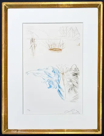 Gravura Dali - Salvador Dalí (1904–1989) – Le Testament de Tristan – Colour-printed drypoint etching – 1970