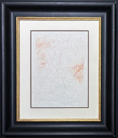 Gravura Dali - Salvador Dalí (1904–1989) - Le torse -  drypoint etching on Japanese paper - 1969