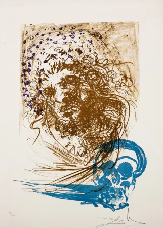 Litografia Dali - Salvador Dalí (1904–1989) – Old Age – Color zinc lithograph on Arches paper – 1973