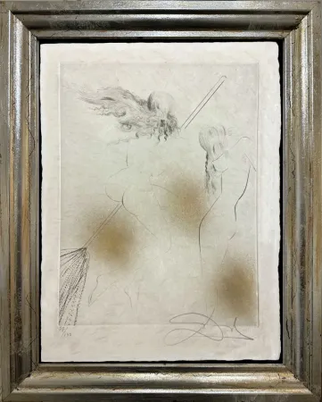 Gravura Dali - Sorciere au balai