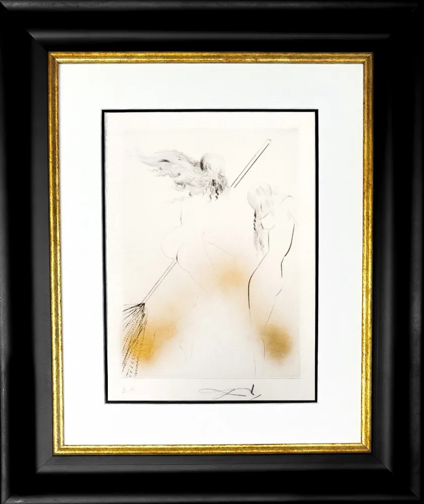 Gravura Dali - Sorcière au Balai