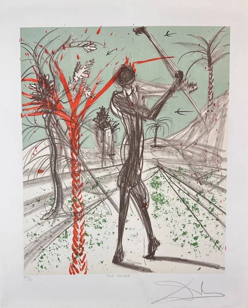 Litografia Dali - Sports The Golfer