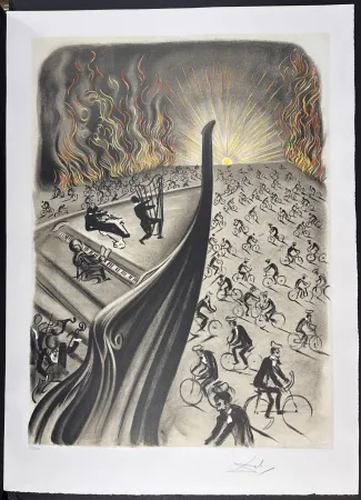Litografia Dali - Symphony Bicyclette