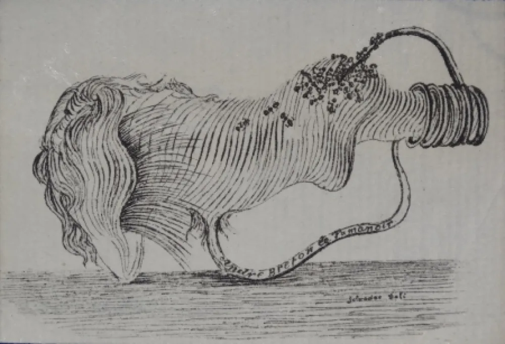 Gravura Dali - Tamanoir - André Breton