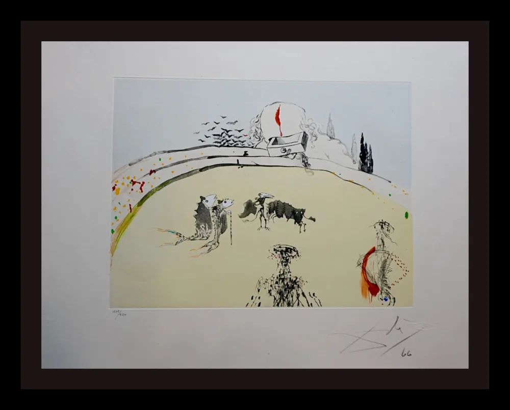 Gravura Dali - Tauramachi Surrealiste Bullfight with Drawer 