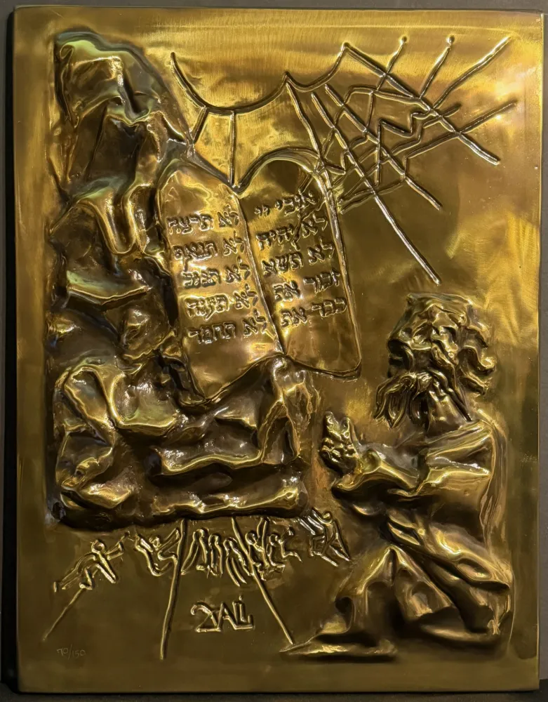 Múltiplo Dali - The 10 Commandments Gold Bas Relief