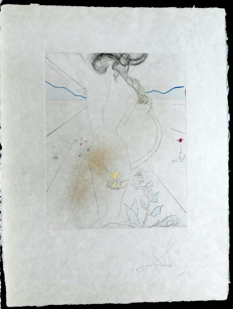 Gravura Dali - The Hippies Woman With Garter