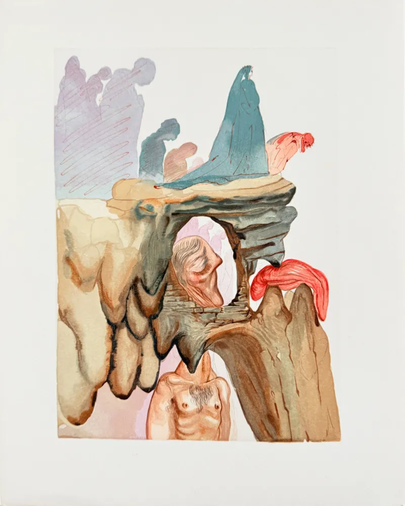 Xilogravura Dali - The Inferno, Canto 22 - The Liars