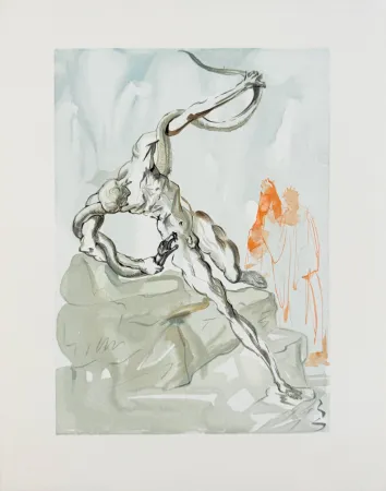 Xilogravura Dali - The Inferno, Canto 24 - Les Voleurs
