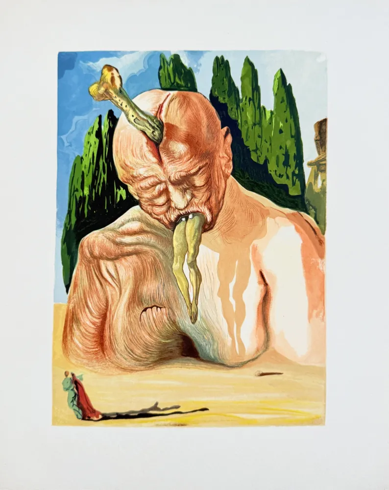 Xilogravura Dali - The Inferno, Canto 27 - Un diable logicien